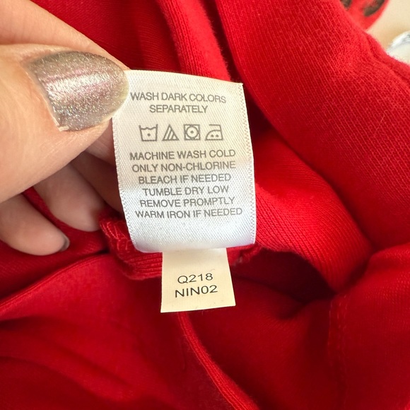 PajamaGram Footie Pajama Women Small Red Cotton Drop Seat One Piece Onesie - Picture 8 of 10